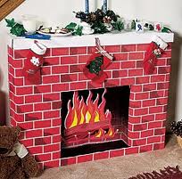 cardboard fireplace