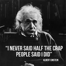 einstein half the crap